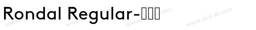 Rondal Regular字体转换